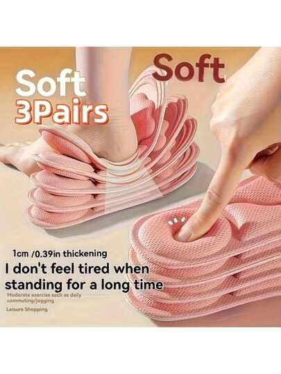 3/5/10 أزواج من وسائد القدم الرغوية للنساء - تصميم إرجونومي ، وسائد بوت كاجوال قابلة للتنفس ، وردي فاتح ، لا يحتاج إلى طاقة ، بطانات لرفع وثبات الكعب - راحة طويلة الأمد ، مناسبة للأحذية الرياضية والأحذية والأحذية المماثلة ، استخدام خفي ، وسائد تدليك القدم