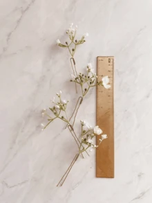 满天星发夹，婴儿满天星发卡，白色花朵发夹，简约新娘发饰，婚礼发饰，新娘头饰 - 白色滿天星 - 查看 8