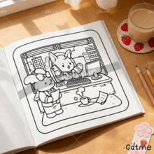 GDTME 1 Page "Various Professional Jobs" Coloring Book, 24 Pages Thick Inner Pages, Recommended For Novice Drawing, 7.87 * 7.87 Inches, Clean And Clear Patterns, Relaxing And Stress Relieving, Valentine's Day Gift Giving, Adult Coloring Book, Good Friend's Drawing Book, Beautiful Music Festival, Small Gifts For Wedding Season - 155 - View 6
