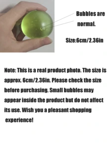 1个手工制作的慢回弹蓝色椰子油挤压球，直径6厘米，圆形，麦芽减压挤压玩具，是节日礼物、可爱礼物、生日礼物、情人节/新年/母亲节/毕业礼物和派对礼品的理想之选。 - 彩色 - 查看 3