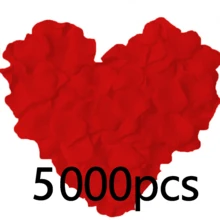 5000片人造丝玫瑰花瓣，适用于婚礼，红色玫瑰花瓣装饰，仿丝玫瑰花瓣营造婚礼氛围，红色玫瑰花瓣，玫瑰花瓣装饰，永不凋谢的玫瑰花瓣，家居玫瑰，浪漫婚礼装饰和礼物，礼盒填充物，搭配蜡烛打造浪漫走道和房间装饰 - 多色 - 查看 11