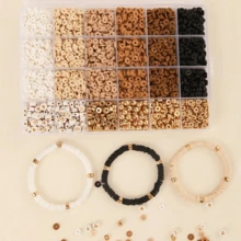 2000pcs Boho Chic Polymer Clay Bead Kit, 24 Styles With Alphabet Spacers, For DIY Bracelet & Jewelry Making - Fashionable Craft Set, Bohemian Style, Jewelry Set - Multicolor - View 5