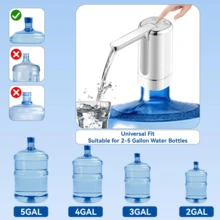 3-Button Electric Water Dispenser, Type-C Rechargeable, Suitable For 3-5 Gallon Large Mouth Bottled Water, One-Touch Water Dispensing, Foldable Compact Design For Easy Carrying And Storage, Applicable For Home, Restaurant, Kitchen, Office, Camping, Etc. - Multicolor - View 9