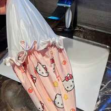 SANRIO 1 chiếc mũ tắm KT hình mèo, hai lớp chống thấm nước, họa tiết mèo dễ thương, co giãn, chống ẩm, mũ chống dầu mỡ nhà bếp - Quà tặng - Phiên bản dày - Xem 5