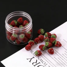 20pcs Red Strawberry & Cherry Clay Rhinestone DIY Jewelry Making Materials For Earrings, Bracelets, Necklaces - Red - Strawberry - View 7