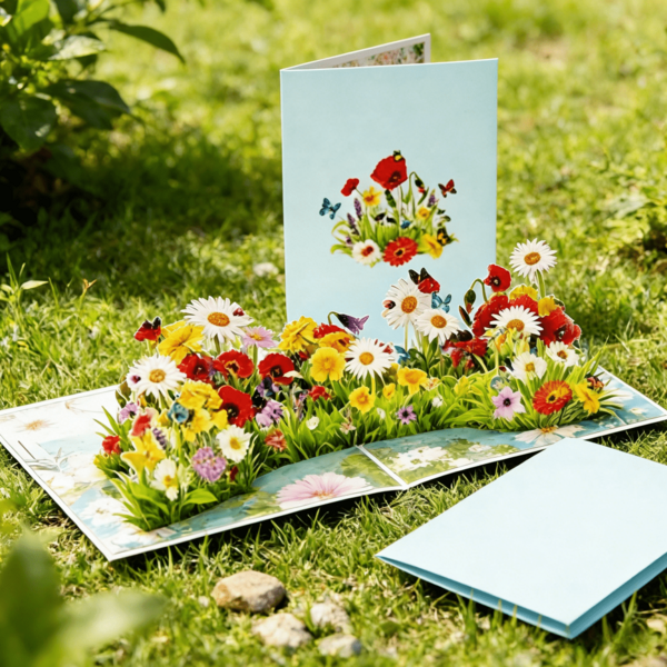 Elegant 3D Floral Pop-Up Greeting Card With Delicate Butterfly Decor And Envelope, Suitable For Birthday, Anniversary And Special Occasions