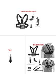 Adjustable Smartphone Chest Mount Phone Holder Adjustable Portable Chest/Head Strap Kit (Multiple Styles Available), Suitable For Smartphone And Camera Shooting And Recording, Includes Smartphone Holder, Multifunctional Chest/Head Strap Mount Kit For Outdoor Cycling, Sports, Running, Fishing And First-Person Shooting, Camera Accessory Set Spring Gift - Multicolor - View 2