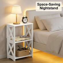 Multifunctional Multi-Tier Bookshelf Storage Rack, Bedside Cabinet Bedroom Simple Bookcase, Living Room Floor Tea Table Storage Shelf, Balcony Miscellaneous Storage Rack - View 8