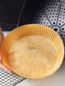 2/1pc Round Air Fryer Silicone Mat, Heat & Oil Resistant Baking Tool, Multi-Functional Easy To Clean Baking Tray - Multicolor - View 11