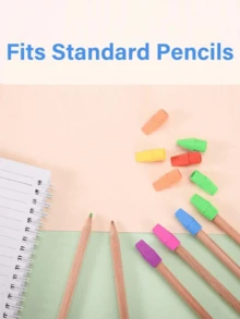 5/10pcs Colorful Pencil Erasers, Pencil Top Eraser Caps, School Supplies, Suitable For Teachers, Back To School Season (Random Colors) - A - View 8