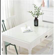 1.0mm Thick PVC Clear Tablecloth – Non-Slip, Oil-Resistant, Scratch-Resistant, Easy To Clean, Ideal For Dining Tables And Desks - Versatile Rectangular Tablecloth - White - View 3