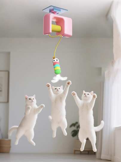 1 quả bóng đồ chơi tương tác cho mèo - Búp bê mèo kêu meo meo - Đồ chơi thú cưng vui nhộn, thích hợp cho chơi đùa và vận động, búp bê mèo, công cụ giải trí và thư giãn, tiêu thụ năng lượng, thích hợp cho mèo con, đồ chơi tự động cho mèo, đồ dùng điện thông minh cho mèo.