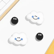 4/6/8个装云朵形编织针保护套，硅胶针尖套，缝纫针帽，钩针，缝纫配件，DIY手工工具，编织用品，送给编织爱好者和初学者的可爱礼物 - A - 查看 6