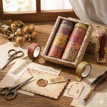 2026 Retro Washi Tape Set (12 Rolls) - Floral And Bird Pattern Decorative Tape, Suitable Diaries, Scrapbooks, Wrapping, Aesthetic Planning Kits, And Crafts. Women And Girls. - 樓蘭散 - 查看 4