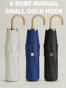 1把88厘米超轻弯柄手动折叠伞，乳白色，适用于学校、办公室、家庭、旅行，男孩情人节爱心图案，户外、花园、旅行必备、便携必备、海滩必备、毕业季、毕业典礼、毕业礼物、毕业赠礼、毕业派对、户外必备、旅行便携、徒步旅行必备、露营必备、便携工具、夏季必备、夏季便携 - 多色 - 查看 11