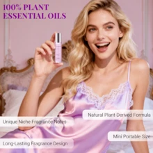 [10ml Alcohol-Free Rose Scented Fragrance Oil, Portable Roll-On Design, Sophisticated Niche Fragrance With Rose, Jasmine And Woody Notes, Long-Lasting Alluring Scent, Suitable For Daily Wear, Dates, Gifts For Valentine's Day, Birthday, Office, Gatherings] - Gentle Woody Rose - View 5