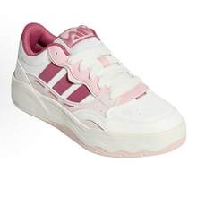 adidas LITE SHUFFLE 舒適貼合繫帶 板鞋 女款 亮白 - 淺粉色 - 查看 5