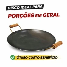 Large Plow Disc For Pots And Portions In General, Wooden Handle, 33 Cm - màu đen - Xem 4
