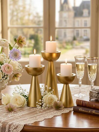 3 pièces/1 pièce Bougeoir en fer forgé de grande taille, bougeoir minimaliste moderne, convient pour les fêtes, les tables de salle à manger, les banquets, les cérémonies, les anniversaires, les salons, les décorations de table, les rassemblements familiaux, la décoration de la maison, les ornements décoratifs, les décorations d'anniversaire, les décorations de fête, les fournitures de fête