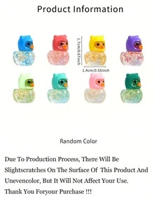 100/50/20/10/1个发光闪光迷你鸭，戴着泰迪熊帽子，惊喜有趣的小礼物，荧光仙境花园装饰，可爱动物微景观，生日桌面装饰配件家居装饰 - A - 查看 6