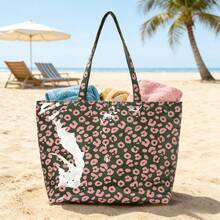 Women's Beach Bag, Towel, Toiletry Organizer Tote Bag, Shoulder Handbag, Ideal For Daily Swimming Pool And Travel, Essential For Home And Vacation - Multicolor - View 5