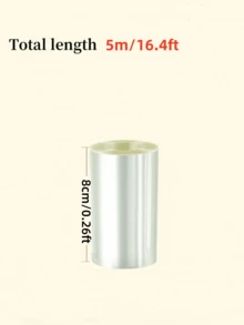 1 Roll Extra Long Transparent Cake Edging, Made Of PET Material, Cake Packaging Film, Used For Decorating Mousse, Chocolate Pastries, Baking Tools, Cake Decorations, Kitchen Supplies - Easily Make Delicious Cakes - White - View 11