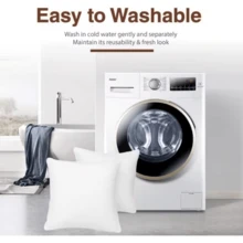 100% Polyester Microfiber Pillow Inserts - All-Space Use, Vacuum-Packed, Easy Care & Durable - White - View 7