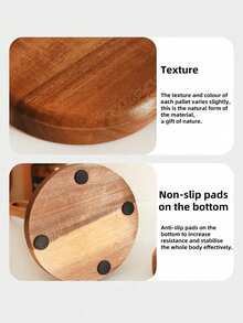 1 Acacia Wood Paper Towel Holder, Countertop, Paper Roll Holder, Upright Paper Roll Holder, Suitable For Kitchen And Bathroom - Brown - View 8