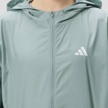adidas Hyperglam WINDBREAKER 運動健身連帽長袖外套 女款 - 石灰綠 - 查看 3