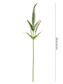 1/3/6支装仿真白色鼠尾草花，48厘米假花，适用于墙面、客厅、卧室、婚礼、派对装饰、桌面摆件、家居、桌面装饰、厨房、婚礼、餐桌摆件、中心装饰品、办公室、花园、户外、房屋、庭院装饰，适合春、夏、秋、冬四季。 - 白色 - 查看 3