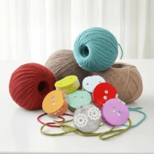 1 件装编织计数器，针数计数器针标记工具塑料编织钩针针法，方便的居家旅行手工工具（透明、红色、蓝色、黄色、绿色、橙色、紫色） - A - 查看 2