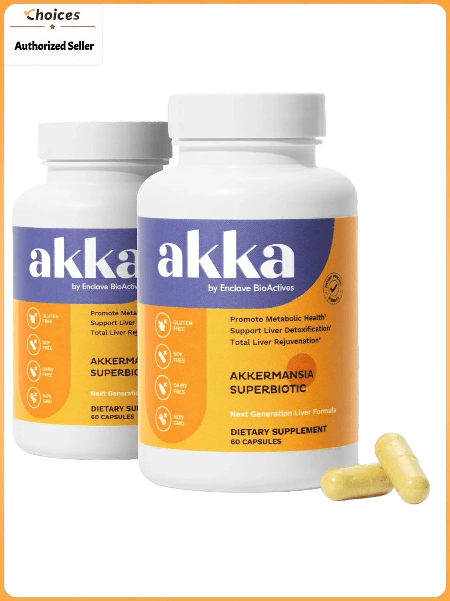 Akkermansia Superbiotic Supplement – Digestive Wellness & Nutritional Support With Resveratrol, Quercetin & Silymarin | Non-GMO | 60 Capsules (2 Bottles) - 2 Bottles - 查看 1