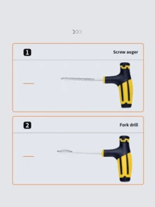 1件套快速轮胎修理工具套装，摩托车/电动自行车/汽车轮胎穿孔修理工具，以及快速无内胎轮胎修补工具 - 基礎套裝-B - 查看 5