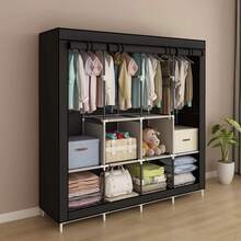 Folding Wardrobe Closet For Organizing Clothes With Zipper - 170X45X170 RANDOM - View 3