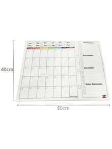 Magnetic Whiteboard Planner For Monthly Organization Of Tasks And Appointments - Home/Office - Magnet - Weekly 60x40m Color - View 2