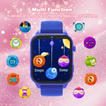 ERUN Smartwatch edukatif untuk anak-anak ini memiliki baterai berkapasitas tinggi 300mAh, kalkulator bawaan, dan berbagai permainan; juga dilengkapi dengan lampu LED, menjadikannya hadiah ideal untuk Halloween, Natal, dan ulang tahun. - View 8