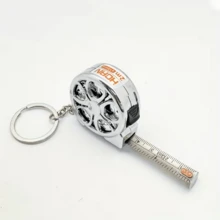 1pc Mini Keychain Retractable Tape Measure 78.74 Inch Steel Ruler, Metric & Imperial Dual Scale, Multifunctional Steel Tape Measure Gift - Multicolor - View 10