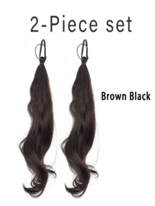 18-Inch High Crown Elastic Band Style High Ponytail Wig For Women, Real Hair Texture, Curly Ponytail Wig, Natural And Fluffy Ponytail, Easy-To-Style Wig, Suitable For Daily Wear - Multicolor - View 19
