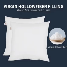 100% Polyester Microfiber Pillow Inserts - All-Space Use, Vacuum-Packed, Easy Care & Durable - White - View 4