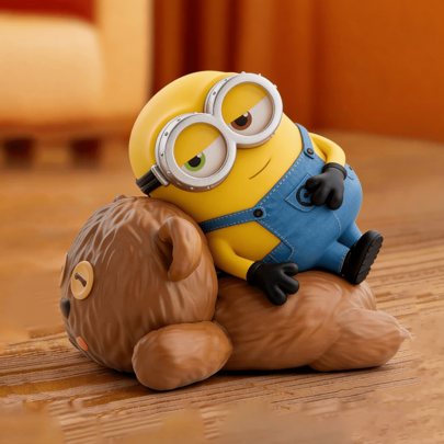 POP MART Slouchy Daily Series Blind Box – 12 Regular Figures + 1 Hidden Figure, Presenting The Adorable Minions In A Warm And Comfortable Daily Life T