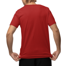 Playera manga corta de algodón, camiseta de hombre para paramédico con estrella de vida - Rojo - Ver 2