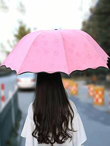 Ô hoa đổi màu sáng tạo - Chống gió, chống tia UV, chống nước bắn, ô chống thấm nước thời trang dành cho nữ, mở bằng tay, có thể gập lại, di động, nhỏ gọn, nhẹ, phù hợp cho cả ngày mưa và nắng, quà tặng cho phù dâu, trang trí nhà cửa, du lịch biển, unisex - Mô hình cơ bản - Xem 2