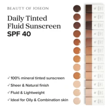Beauty of Joseon Daily Tinted Sun Serum 50ml MY210 | Korean Tone-Up Sun Serum, Lightweight Tinted Fluid, Natural Skin Tone Makeup Base - 2010款 - 查看 3