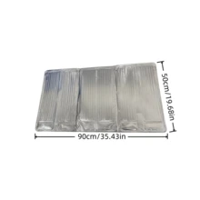 2pcs Stove Splash Guard - Kitchen Cooking Oil Splash Barrier, Aluminum Foil Heat Insulation Board For Gas Stove, Non-Contact Food Splash Screen, Foldable Gas Stove Oil Block, Overflow Protection Device - View 6