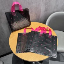 50个/套 女士时尚可重复使用购物手提袋，适合派对、节日、旅行、户外收纳，加厚礼品袋带提手，大容量手提袋，可装衣服、鞋子，生日、婚礼、节日礼物 - 包裝袋 - 查看 4