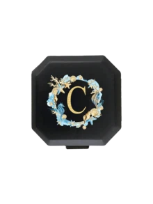 Gold Seashell Seahorse Ocean Element Initial Portable Pill Case, 6-Compartment Capsule Storage Box, Travel Pill Box, Pill Bottle Box, Mini Pill Box With A-Z Letters (Excluding Q/U), 6-Grid Tablet Organizer Travel Mini Pill Box, Suitable For Tablet Moisture-Proof Medication And Vitamin Container Dispenser - Multicolor - View 22