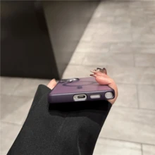 适用于三星 Galaxy S26/S26Plus/S26Ultra S25FE/S25/S25 Ultra/A17/A16/A36/A56/A26/A55/A37/A57/S24FE 的多型号兼容透明磁吸充电手机壳 - 霧面紫色 - 查看 4