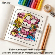 GDTME 1 Page "Various Professional Jobs" Coloring Book, 24 Pages Thick Inner Pages, Recommended For Novice Drawing, 7.87 * 7.87 Inches, Clean And Clear Patterns, Relaxing And Stress Relieving, Valentine's Day Gift Giving, Adult Coloring Book, Good Friend's Drawing Book, Beautiful Music Festival, Small Gifts For Wedding Season - 155 - View 5