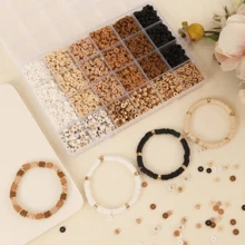 2000pcs Boho Chic Polymer Clay Bead Kit, 24 Styles With Alphabet Spacers, For DIY Bracelet & Jewelry Making - Fashionable Craft Set, Bohemian Style, Jewelry Set - Multicolor - View 3