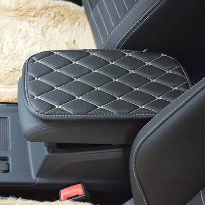 1pc Car Armrest Box Pad, Universal Seat Armrest Cover, Interior Decoration, Scratch-Resistant And Dirt-Proof